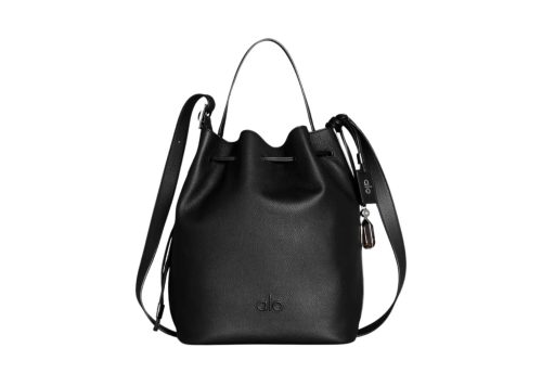 Alo Balance Bucket Bag Black Leather
