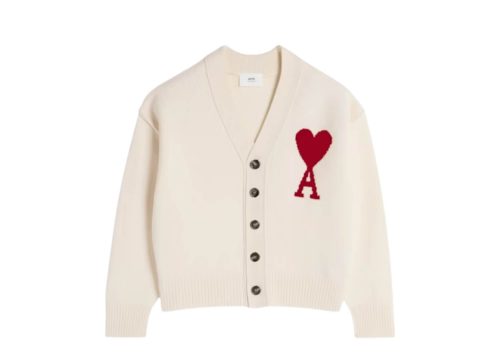Ami Paris de Coeur Sweater Off WhiteRed