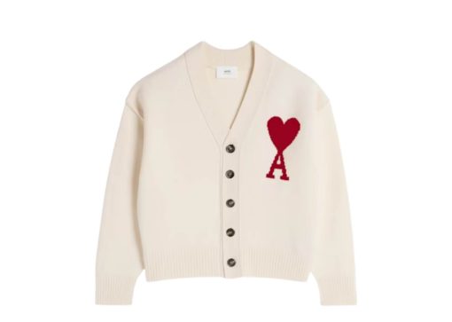 Ami Paris de Coeur Sweater Off WhiteRed