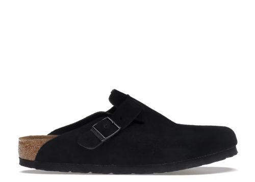 Birkenstock Boston Soft Footbed Suede Black