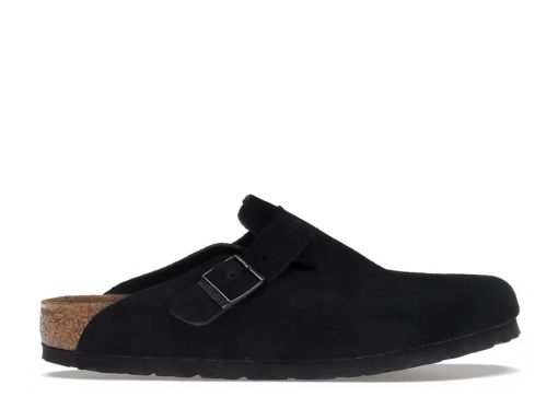 Birkenstock Boston Soft Footbed Suede Black