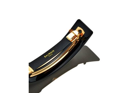 Cellulose Acetate Barrette pour Cheveux Medium Black