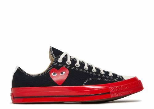 Converse Chuck Taylor All Star 70 Ox Comme des Garcons PLAY Black Red Midsole A01795C