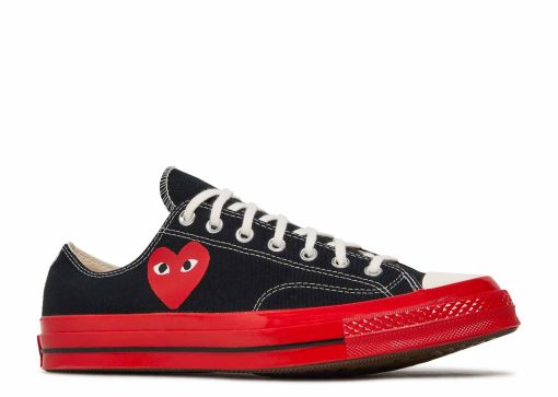 Converse Chuck Taylor All Star 70 Ox Comme des Garcons PLAY Black Red Midsole A01795C