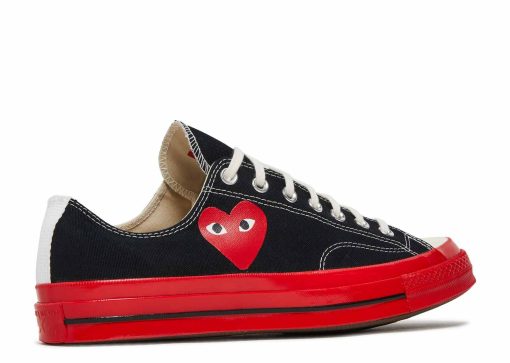 Converse Chuck Taylor All Star 70 Ox Comme des Garcons PLAY Black Red Midsole A01795C