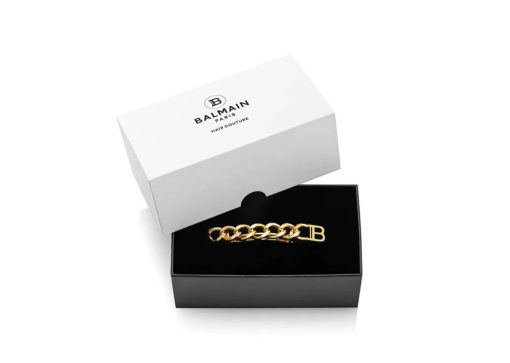 Gold Plated Barrette Medium Chain