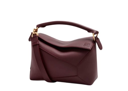 Loewe Small Puzzle Edge Bag Dark Burgundy