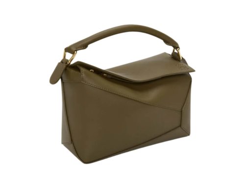 Loewe Small Puzzle Edge Bag Dark Khaki Green
