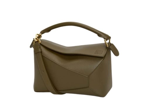 Loewe Small Puzzle Edge Bag Dark Khaki Green