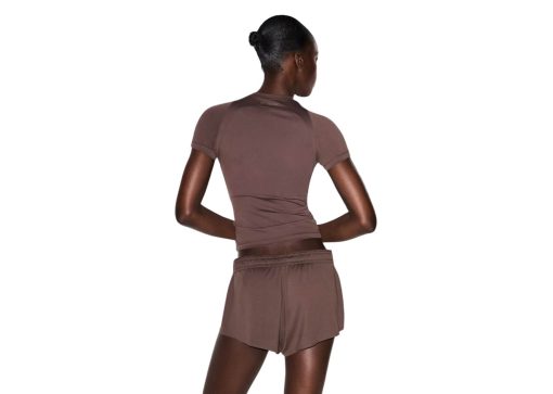 Nike x SKIMS Women's Airy Baby Tee Dark Sepia