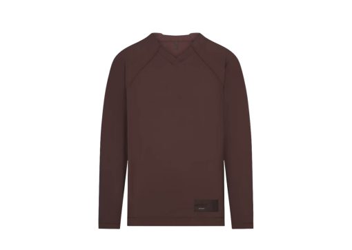 Nike x SKIMS Women's Airy V-Neck Oversized Long Sleeve Top Dark Sepia