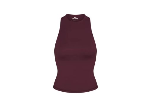 Nike x SKIMS Women's Matte Mock Neck Racer Tank Currant