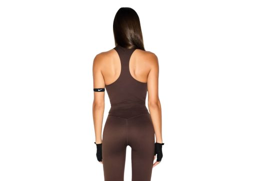 Nike x SKIMS Women's Matte Mock Neck Racer Tank Dark Sepia