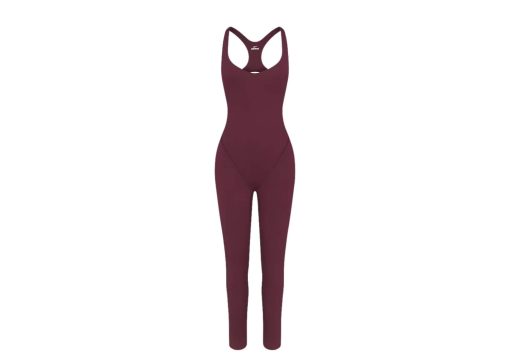 Nike x SKIMS Women's Matte Racer Long Onesie Currant