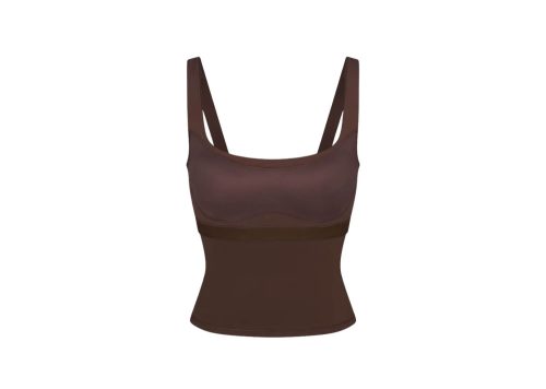 Nike x SKIMS Women's Matte Square Neck Tank Dark Sepia