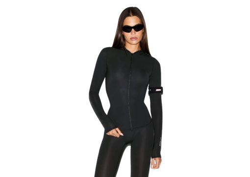 Nike x SKIMS Women's Weightless Layers Zip Up Hoodie Obsidian