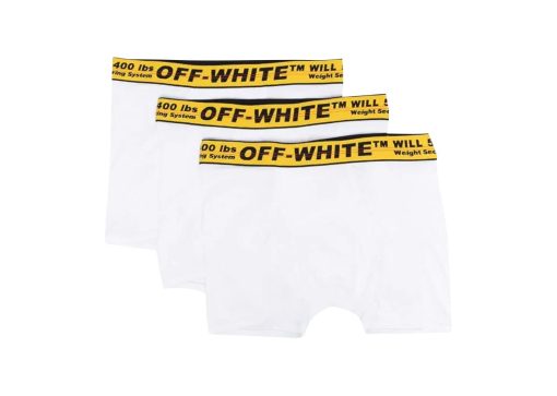 OFF-WHITE Three Pack Stretch Cotton Boxer Briefs WhiteYellowBlack