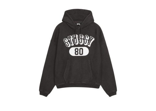 Stussy 80 Relaxed Hoodie Washed Black