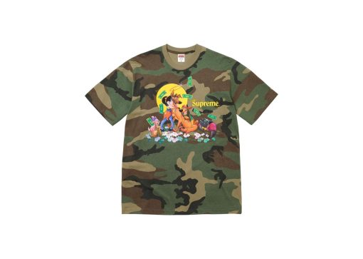 Supreme All Dogs Go To Heaven Tee Woodland Camo