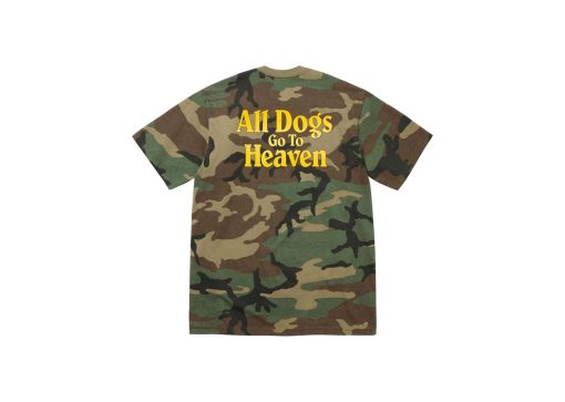 Supreme All Dogs Go To Heaven Tee Woodland Camo