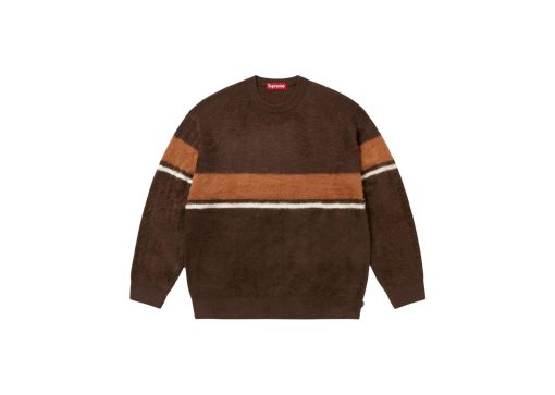 Supreme Brushed Stripe Sweater Dark Brown