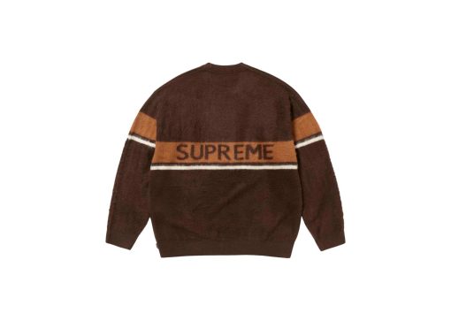 Supreme Brushed Stripe Sweater Dark Brown