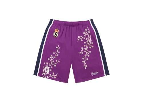 Supreme Floral Soccer Short Purple