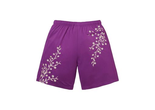 Supreme Floral Soccer Short Purple