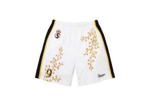 Supreme Floral Soccer Short White