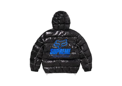 Supreme Fox Racing Shiny Down Puffer Jacket Black