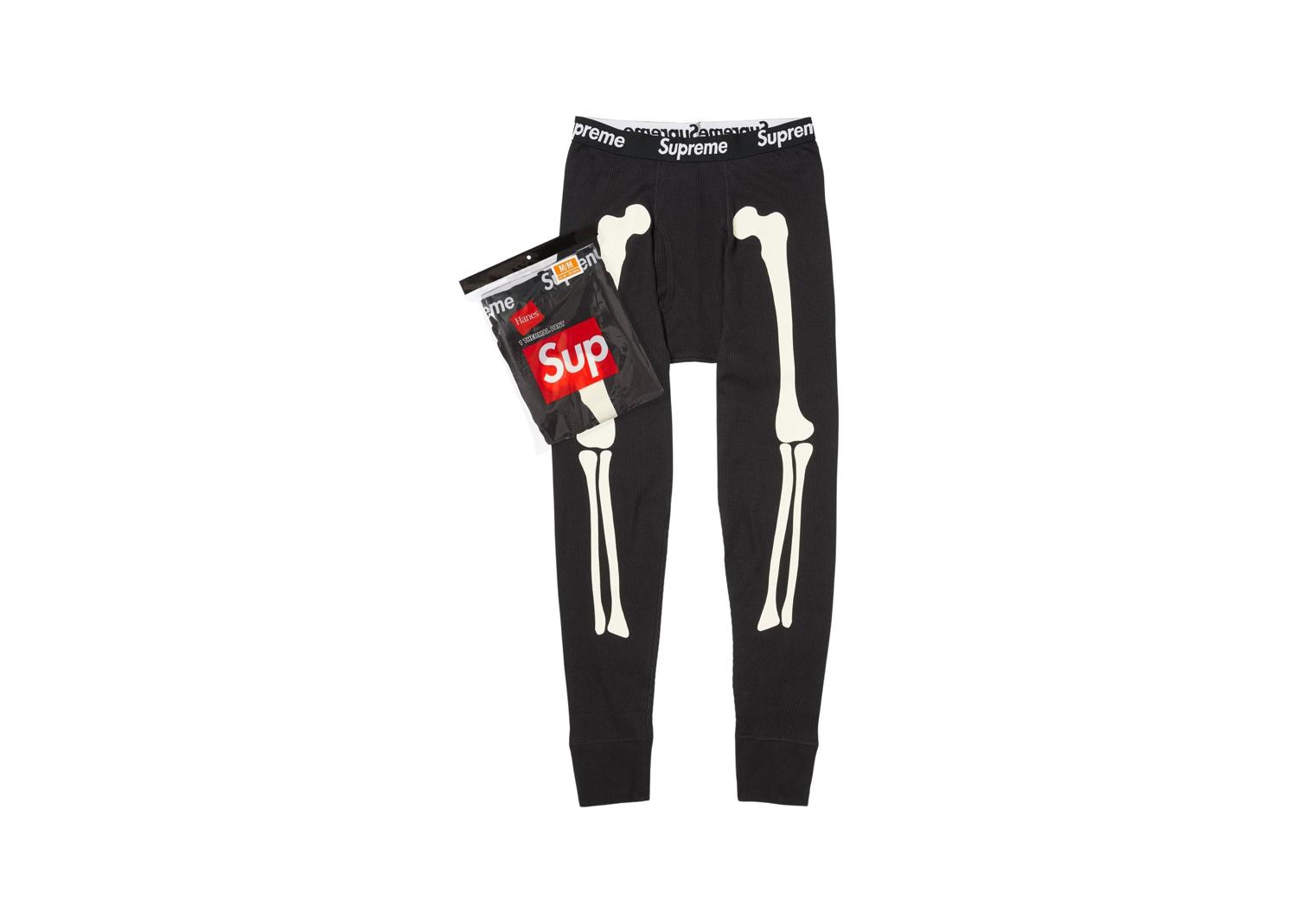 Supreme Hanes Bones Thermal Pant FW25 Black