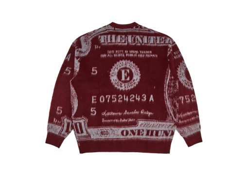 Supreme Money Sweater Burgundy