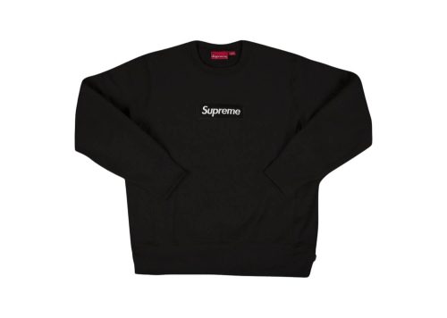 Supreme Washed Box Logo Crewneck Black