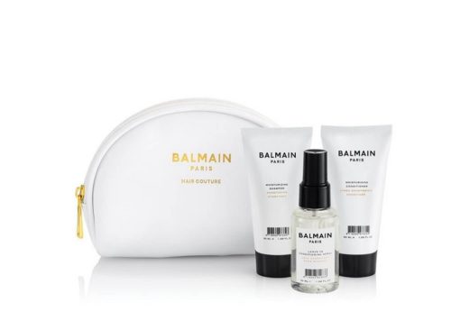 White Cosmetic Care Bag (Moisturizing Shampoo, Moisturizing Conditioner, Leave-in Conditioner)