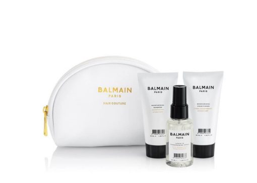 White Cosmetic Care Bag (Moisturizing Shampoo, Moisturizing Conditioner, Leave-in Conditioner)