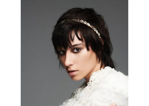 Balmain Eclat Headband Small Silver Gold