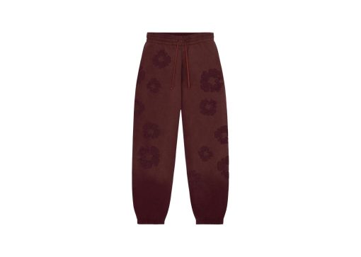 Denim Tears Faded Mono Cotton Wreath Sweatpant Beet Root