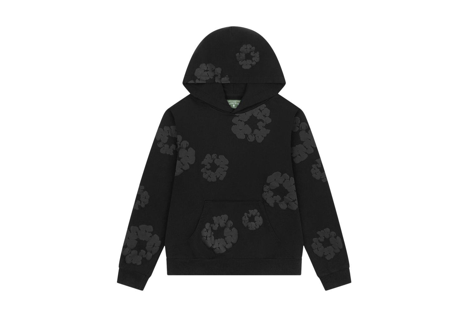 Denim Tears Mono Wreath Hoodie Black