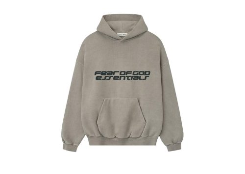 Fear of God Essentials Heavy Fleece 90's Hoodie Smoke Grey