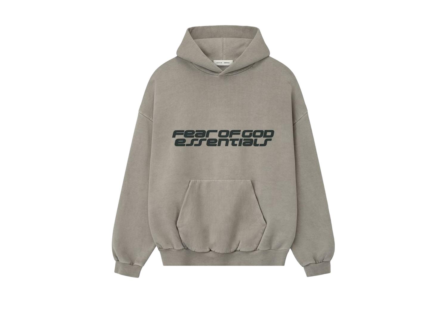 Fear of God Essentials Heavy Fleece 90's Hoodie Smoke Grey