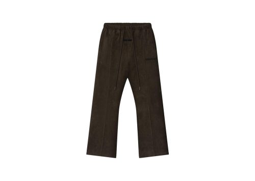 Fear of God Essentials Suede Fleece Flare Pant Brown