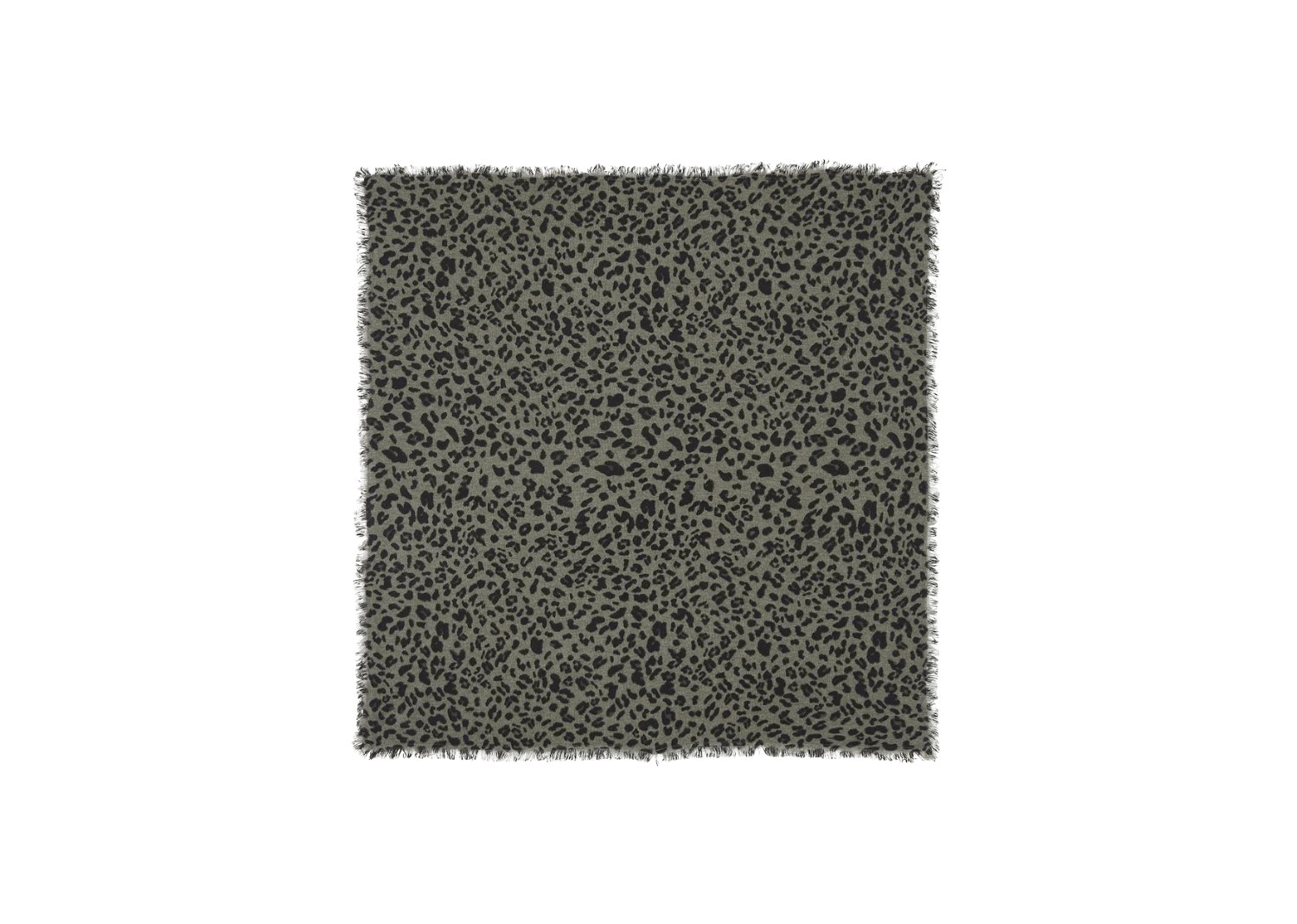 Kujten Grand Bandana Hachiko Leopard Kaki Chiné