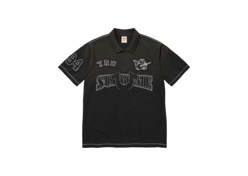 Supreme True Religion Applique Polo Black