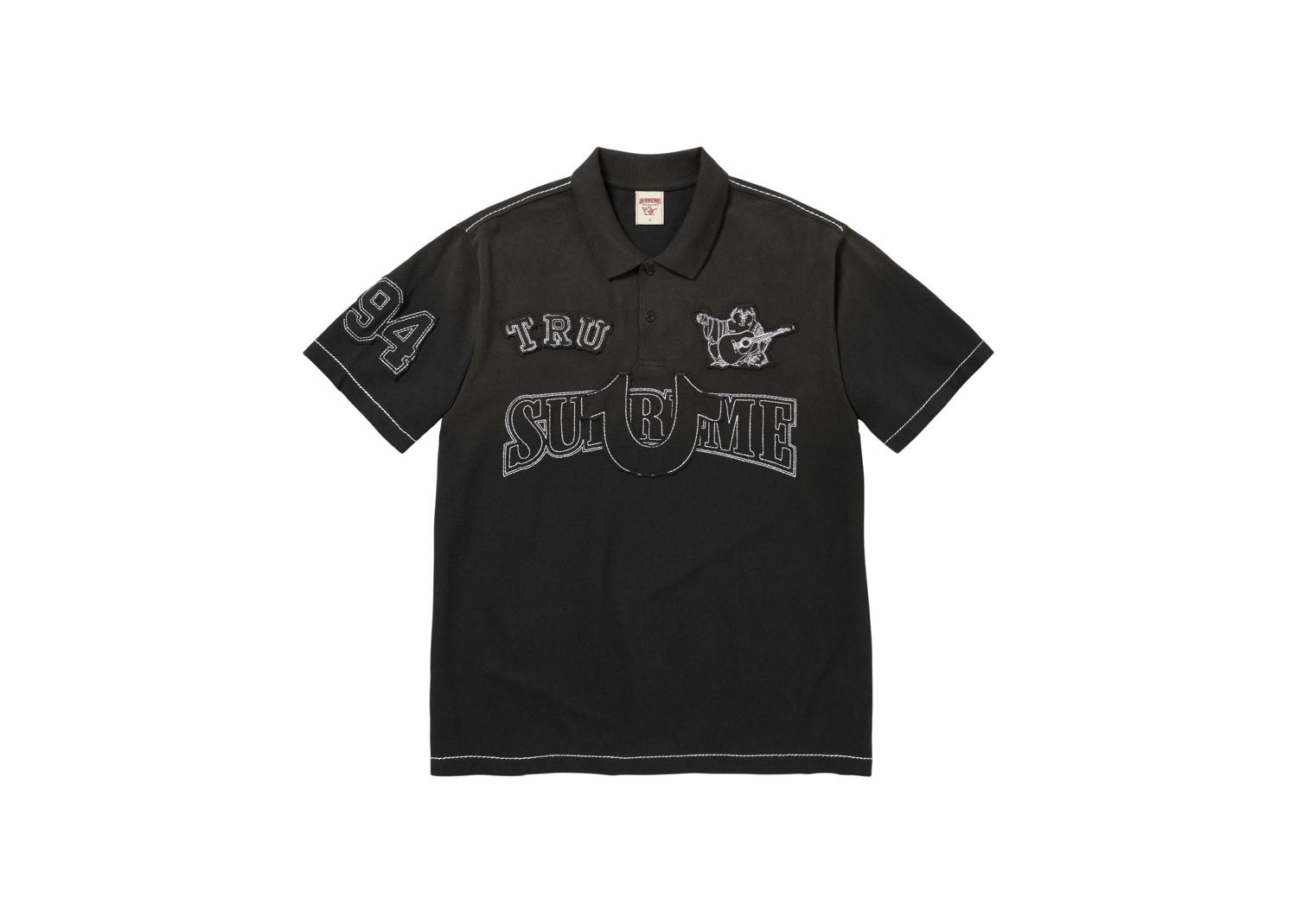 Supreme True Religion Applique Polo Black