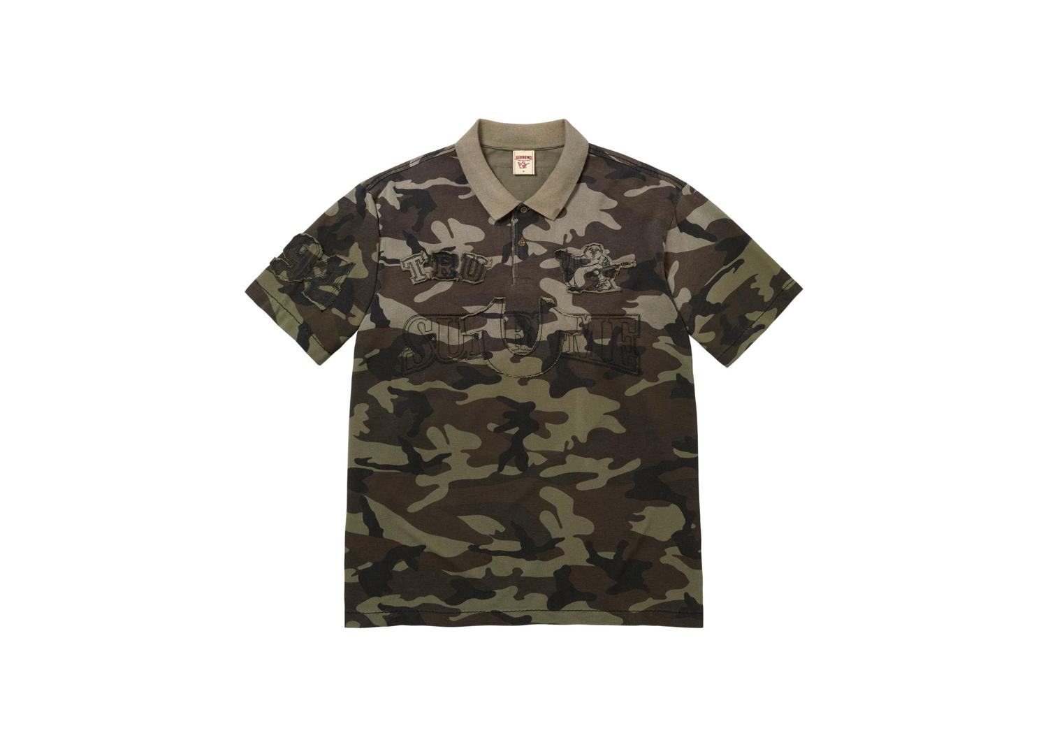 Supreme True Religion Applique Polo Olive Camo