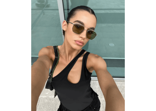 Vehla Bowie SilverKhaki Sunglasses