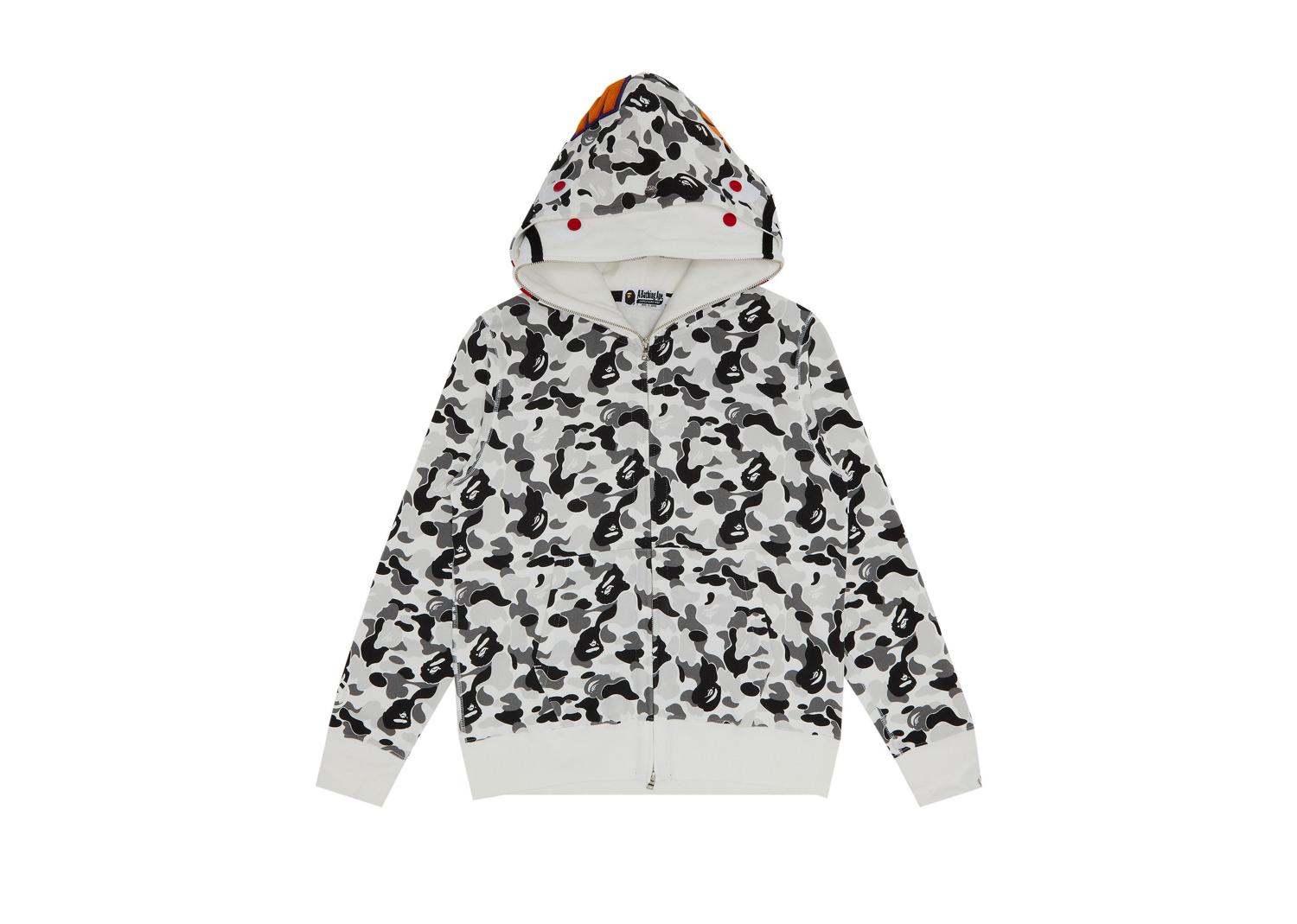BAPE ABC Camo Double Shark Full Zip Hoodie Grey