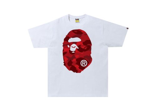 BAPE Color Camo Big Ape Head Tee WhiteRed