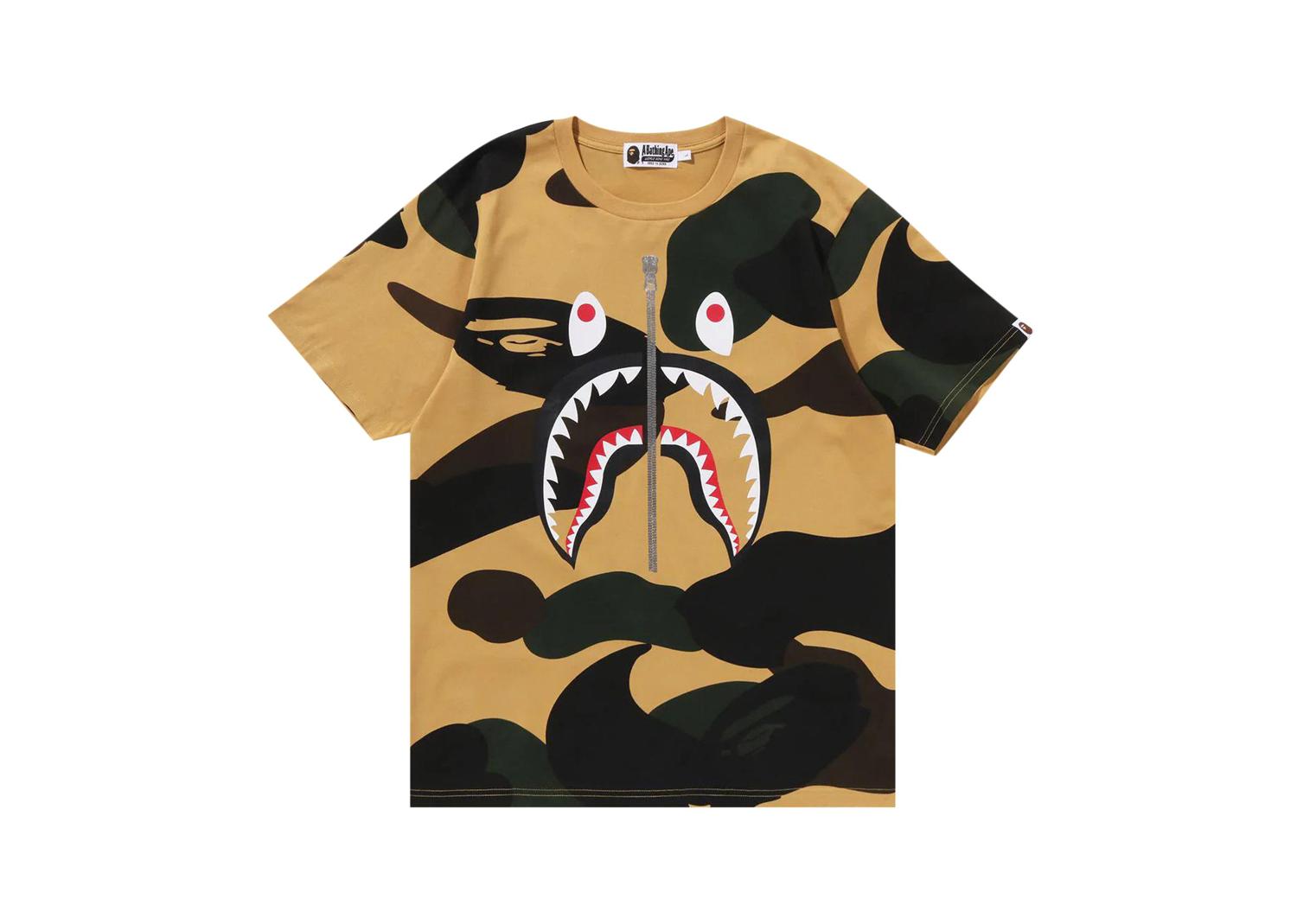 BAPE Giant 1st Camo Shark Tee Yellow