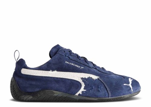 Balenciaga x Puma Speedcat Suede Distressed Navy White 847146